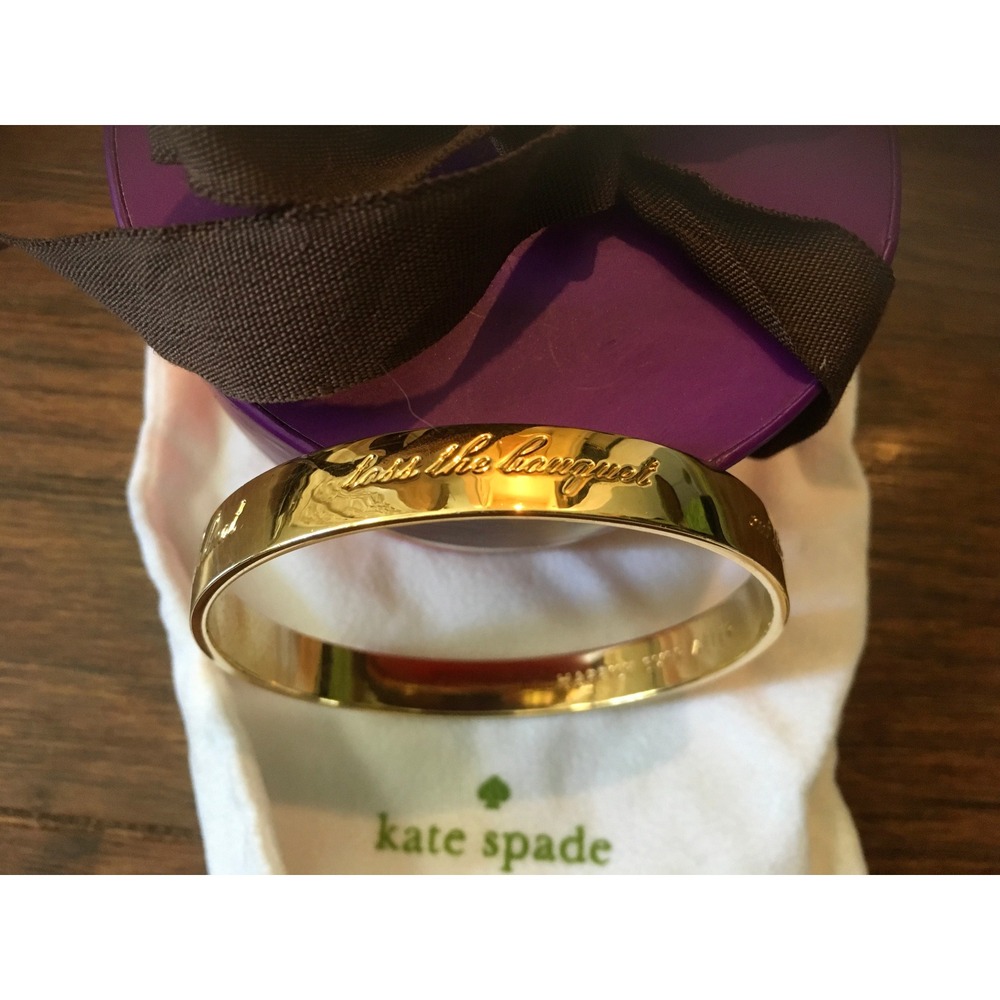 Kate Spade New York Gold Bride Bangle Bracelet with box